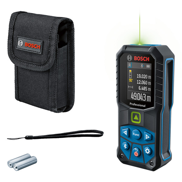 BOSCH Laser-Entfernungsmesser GLM 50-27 CG, 2 x 1,5 V LR6-Batterie (AA)