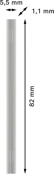 BOSCH PRO Hobelmesser 82 x 5,5 x 1,1 mm, 2 Stk