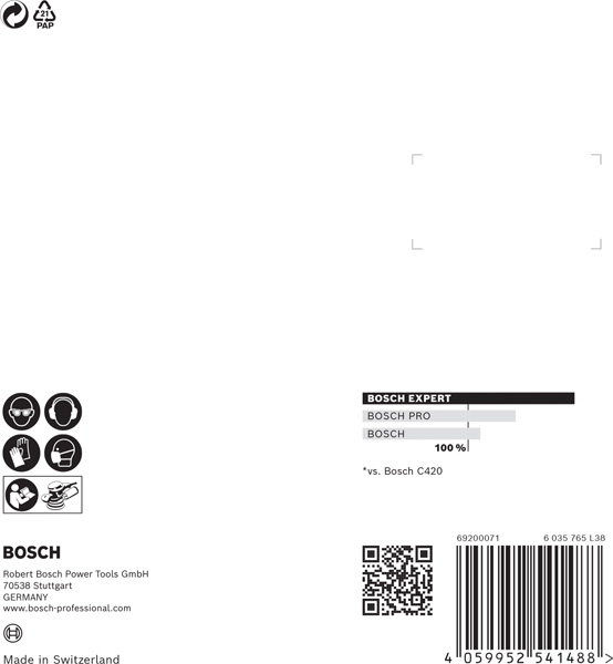 BOSCH EXPERT C470 Schleifscheibe, 125mm, K320, 8 Löcher, 5-tlg.