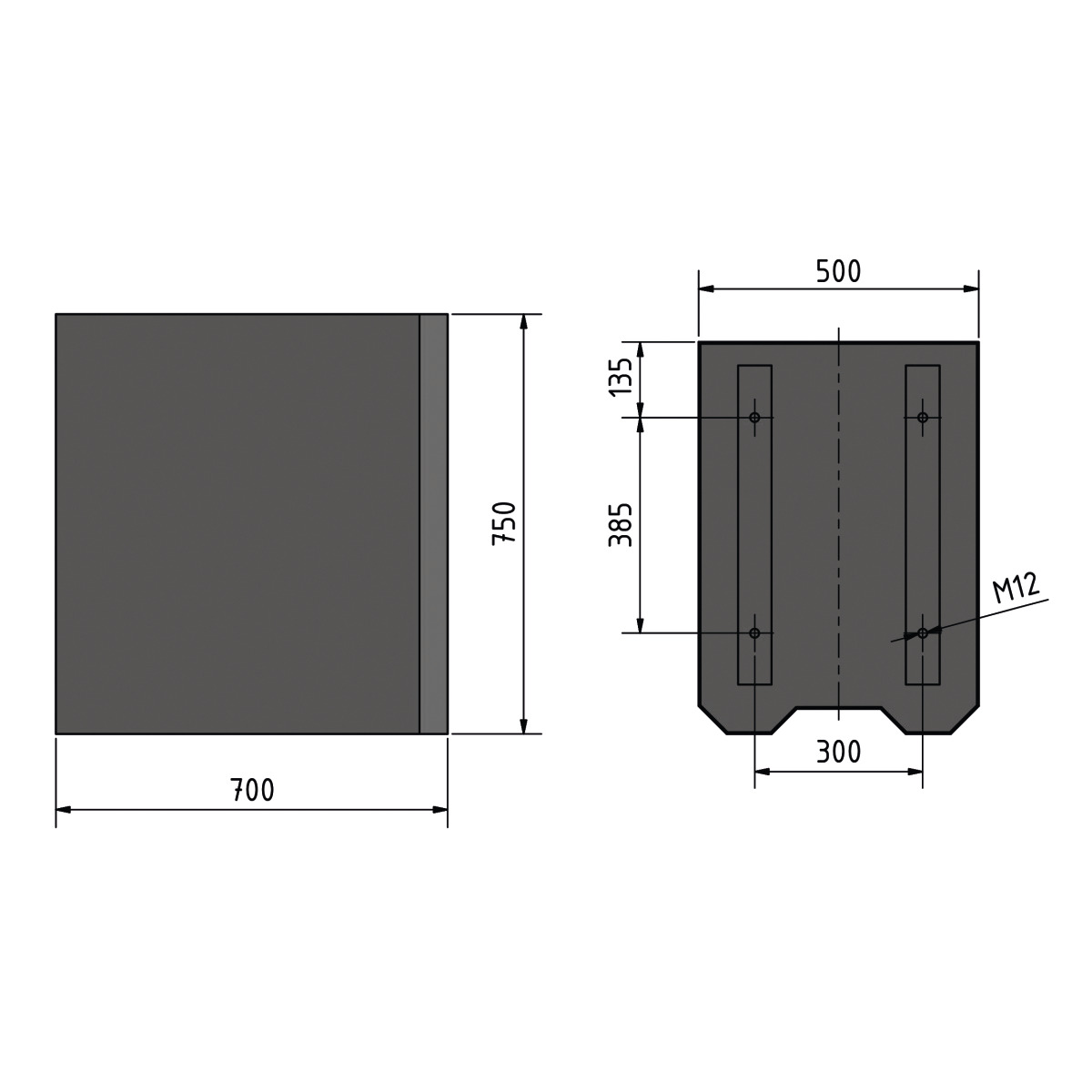 Optimum Maschinenunterbau MSM 2 700 x 550 x 750 mm