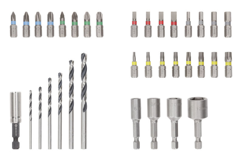 BOSCH Extra Hard Schrauberbit- und Metal HSS Bohrer-Set, 35-tlg. BOSCH Extra Hard Schrauberbit- und Metal HSS Bohrer-Set, 35-tlg.