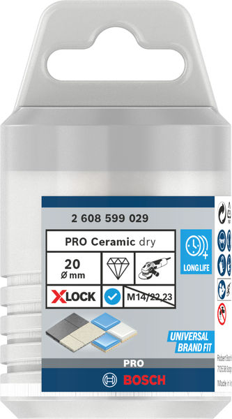 BOSCH PRO Ceramic dry Trockenbohrkrone, 20 x 35 mm, X-Lock BOSCH PRO Ceramic dry Trockenbohrkrone, 20 x 35 mm, X-Lock