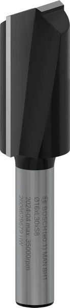 BOSCH PRO Nutfräser, zweischneidig, Ø 16 x L 30, Schaft 8 mm