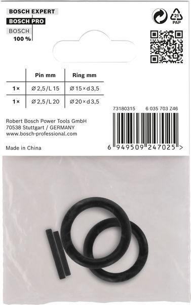 BOSCH Set mit Haltering und Stift für PRO Impact Steckschlüsseleinsätze,3/8", 4-tlg. BOSCH Set mit Haltering und Stift für PRO Impact Steckschlüsseleinsätze,3/8", 4-tlg.