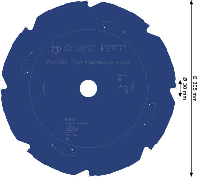 BOSCH EXPERT Fiber Cement Kreissägeblatt, 305x2,2x30 mm, Z8