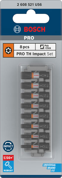 BOSCH PRO TH Impact Bit-Set, 25 mm, 8-tlg BOSCH PRO TH Impact Bit-Set, 25 mm, 8-tlg