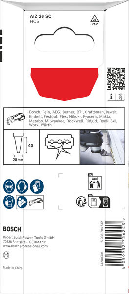 BOSCH AIZ 28 SC Kunststoff Schneider, Starlock, 28 x 40 mm, 5-tlg.