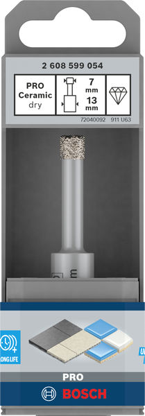 BOSCH PRO Ceramic dry Bohrer, 7 x 33 x 13 mm