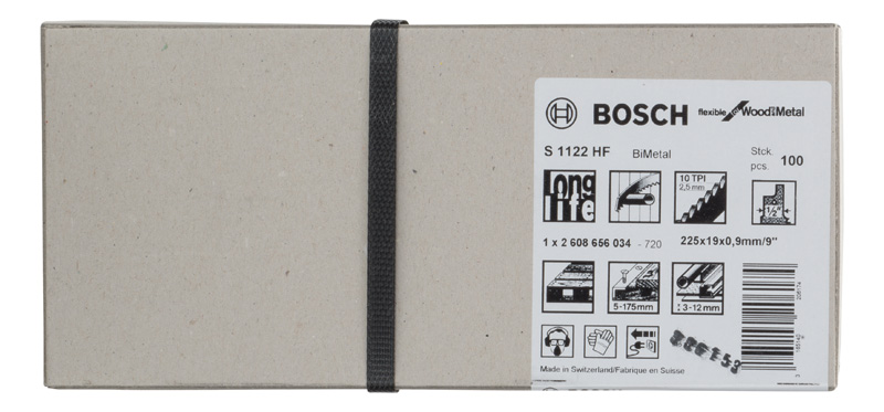BOSCH Pallet Repair S1122HF fast Säbelsägeblatt, 100 Stk