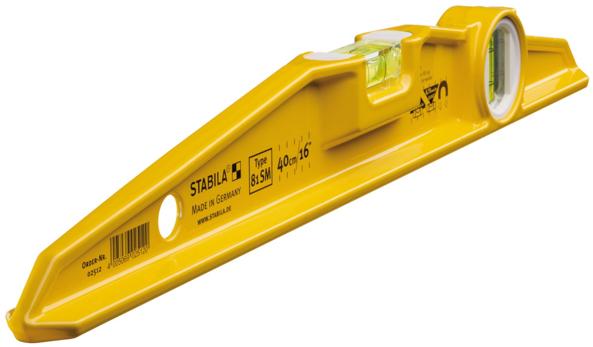 STABILA Magnet-Wasserwaage Type 81 SM , 40 cm, robustes Alu-Gussprofil, Ferrit-Magnetsystem, 1 Horizontal-Libelle, 1 Vertikal-Libelle, Made in Germany STABILA Magnet-Wasserwaage Type 81 SM , 40 cm, robustes Alu-Gussprofil, Ferrit-Magnetsystem, 1 Horizontal-Libelle, 1 Vertikal-Libelle, Made in Germany
