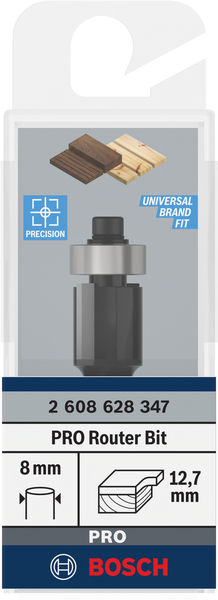 BOSCH PRO Bündigfräser mit untenlieg. Führungskugellager, Ø 12,7 x L 13, Schaft 8 mm BOSCH PRO Bündigfräser mit untenlieg. Führungskugellager, Ø 12,7 x L 13, Schaft 8 mm