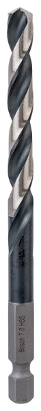 BOSCH HSS Spiralbohrer mit Sechskantschaft 7,0 mm