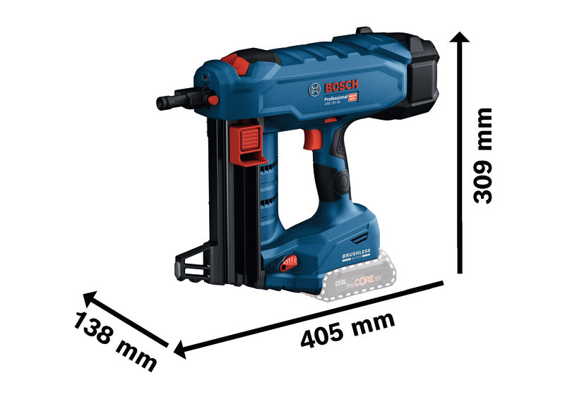 BOSCH Akku-Betonnagler GNB 18V-38, 2 x Akku ProCORE18V 4.0Ah, XL-BOXX