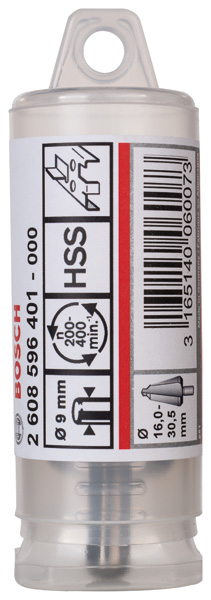 BOSCH Blechschälbohrer HSS, zylindrisch, 16 - 30,5 mm, 76 mm, 9 mm BOSCH Blechschälbohrer HSS, zylindrisch, 16 - 30,5 mm, 76 mm, 9 mm
