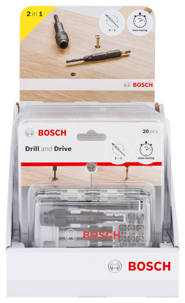BOSCH 20tlg. Schrauberbit-Set Drill&Drive