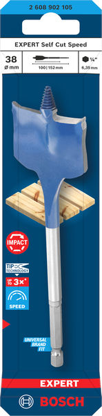 BOSCH EXPERT Self Cut Speed Flachfräsbohrer, 38 x 152 mm