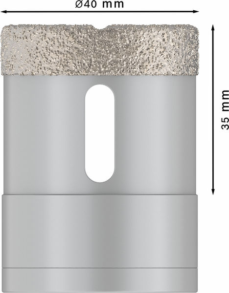 BOSCH PRO Ceramic dry Trockenbohrkrone, 40 x 35 mm, X-Lock