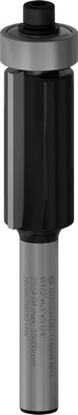 BOSCH PRO Bündigfräser, untenliegendes Führungskugellager, Ø 1/2" x L 1", Schaft 1/4" BOSCH PRO Bündigfräser, untenliegendes Führungskugellager, Ø 1/2" x L 1", Schaft 1/4"