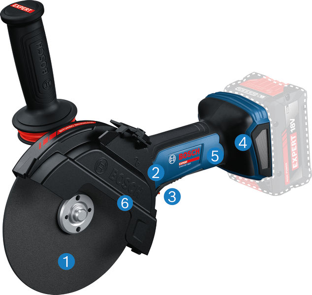 BOSCH EXPERT Akku-Winkelschleifer EXWS18V-180P BOSCH EXPERT Akku-Winkelschleifer EXWS18V-180P