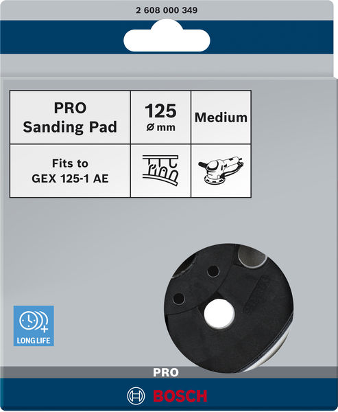 BOSCH PRO Schleifteller, mittel, 125 mm BOSCH PRO Schleifteller, mittel, 125 mm