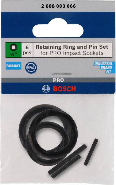 BOSCH Set mit Haltering und Stift für PRO Impact Steckschlüsseleinsätze,1/2", 6-tlg. BOSCH Set mit Haltering und Stift für PRO Impact Steckschlüsseleinsätze,1/2", 6-tlg.