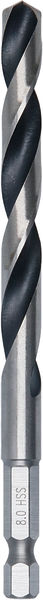 BOSCH Metal HSS Spiralbohrer, 8 x 75 x 117 mm, HEX 1/4“ Schaft