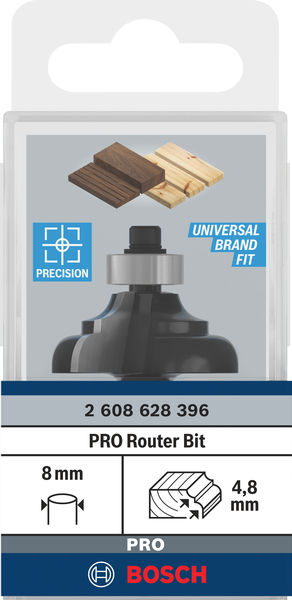 BOSCH PRO Profilfräser klassisch, R 4,8, Schaft 8 mm