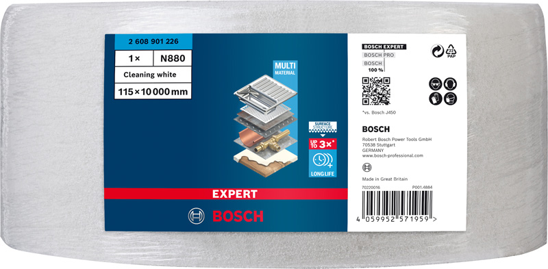 BOSCH EXPERT N880 Vliesrolle, 115x10mm, Reinigung BOSCH EXPERT N880 Vliesrolle, 115x10mm, Reinigung