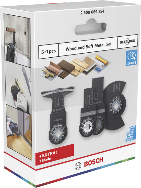 BOSCH Holz- und Weichmetall-Blatt-Set für oszillierende Multifunktionswerkzeuge,6-tlg.