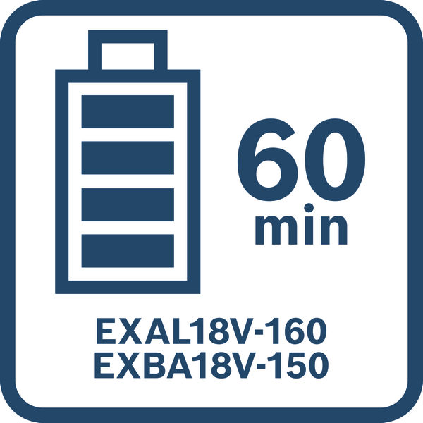 BOSCH Starter-Set 2x EXBA18V-150 + EXAL18V-160
