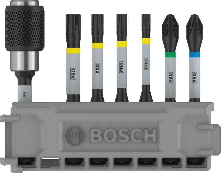 BOSCH PRO Impact Set mit Quick Change-Bithalter und Pick and Click-Einsätzen, 8-tlg.