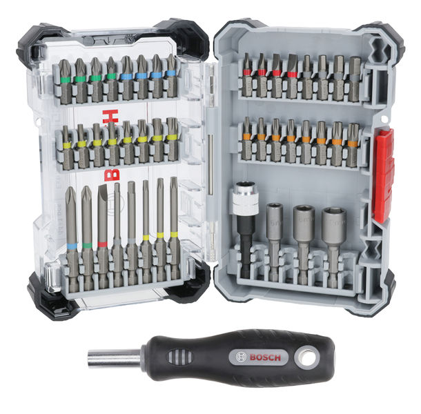 BOSCH Extra Hard Schrauberbit-Set, Auststeller, 44+1-tlg. BOSCH Extra Hard Schrauberbit-Set, Auststeller, 44+1-tlg.