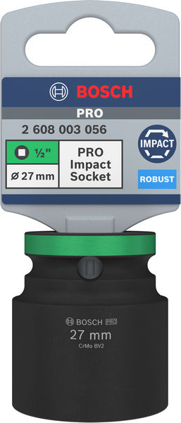 BOSCH PRO Impact Steckschlüsselsatz, 1/2", 27 mm, Standard BOSCH PRO Impact Steckschlüsselsatz, 1/2", 27 mm, Standard