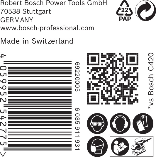 BOSCH EXPERT C470 Schleifblatt, 93x186mm, K120, 8 Löcher, 50-tlg.