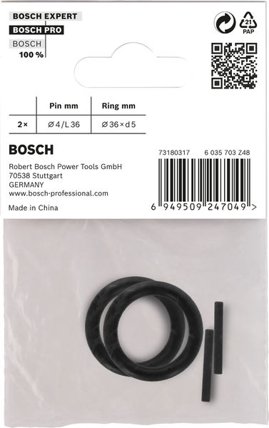 BOSCH Set mit Haltering und Stift für PRO Impact Steckschlüsseleinsätze,3/4", 4-tlg.
