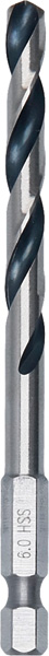 BOSCH HSS PointTeQ Sechskantbohrer 6,0 mm, 10er-Pack BOSCH HSS PointTeQ Sechskantbohrer 6,0 mm, 10er-Pack