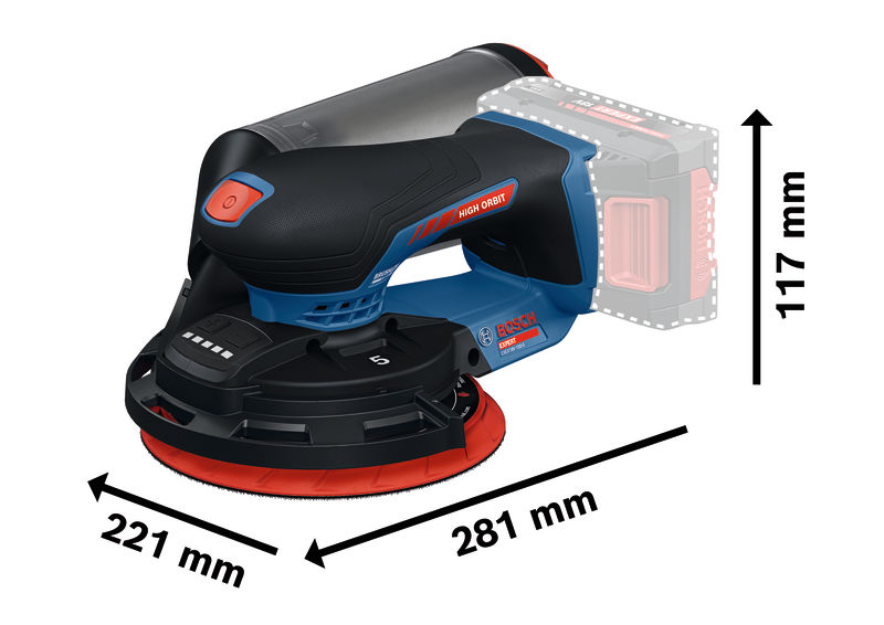 BOSCH Akku-Exzenterschleifer EXEX18V-150-5, L-BOXX 162