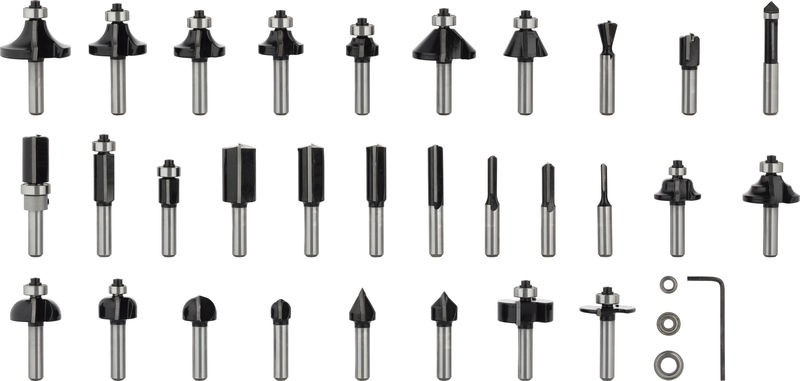 BOSCH 30 tlg Mixed Fräser Set 8mm Schaft
