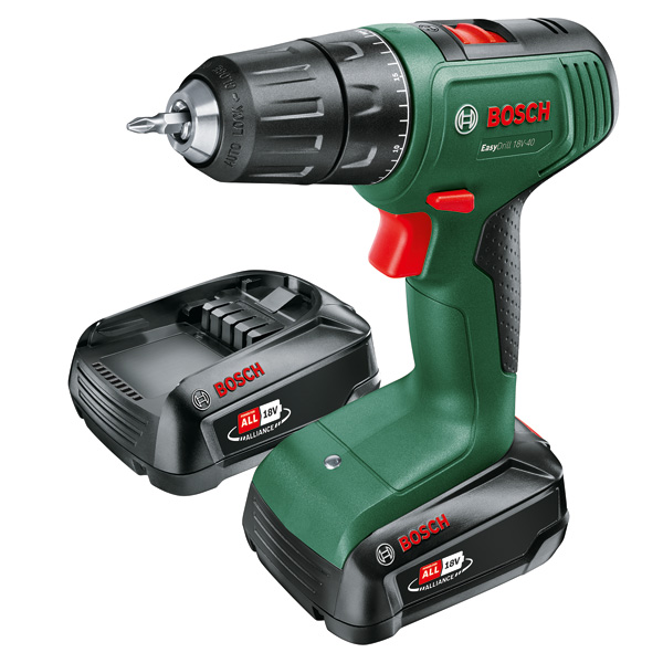 BOSCH Akku-Bohrschrauber EasyDrill 18V-40, 2 x Akku PBA 18V 2.0Ah