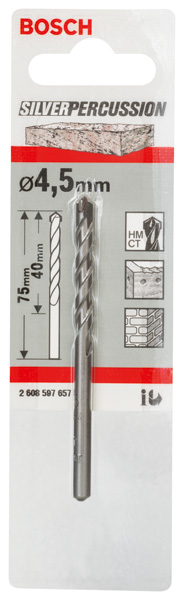 BOSCH Betonbohrer CYL-3, 4,5 x 40 x 75 mm, d 3,8 mm, 1er-Pack BOSCH Betonbohrer CYL-3, 4,5 x 40 x 75 mm, d 3,8 mm, 1er-Pack