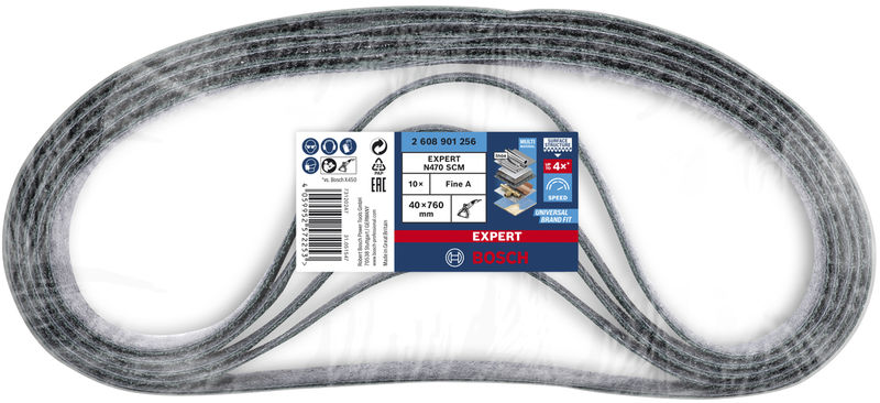 BOSCH EXPERT N470 Schleifband, 40x760mm, fein, 10-tlg.