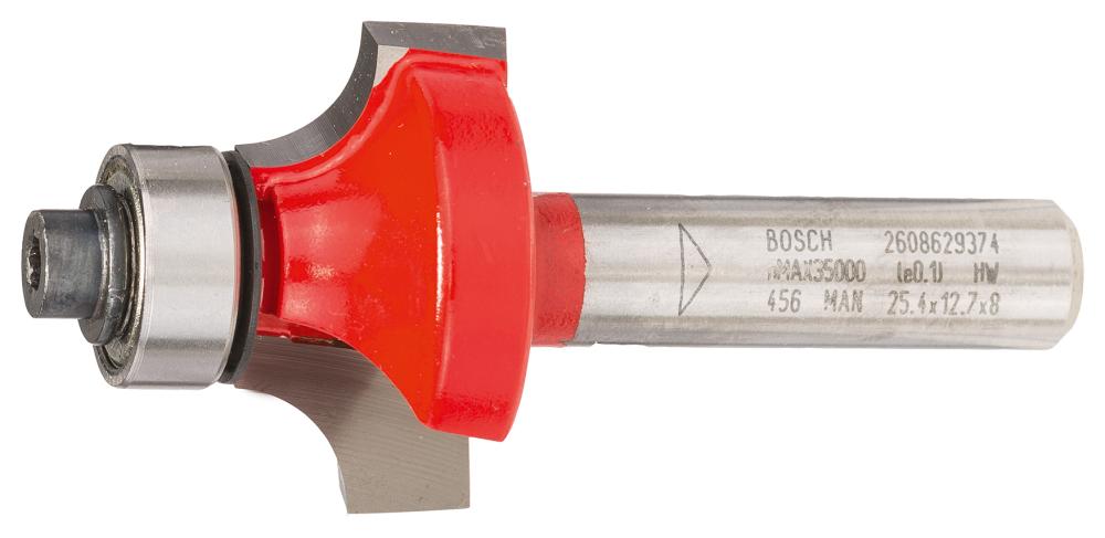 BOSCH Abrundfräser Expert for Wood, 8 mm, D 25,4 mm, R1 6,35 mm, L 12,7 mm, G 55 mm BOSCH Abrundfräser Expert for Wood, 8 mm, D 25,4 mm, R1 6,35 mm, L 12,7 mm, G 55 mm