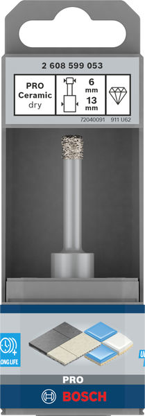 BOSCH PRO Ceramic dry Bohrer, 6 x 33 x 13 mm