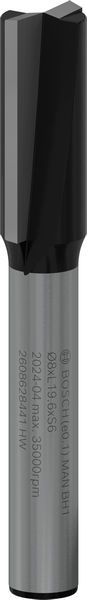 BOSCH PRO Nutfräser, zweischneidig, Ø 8 x L 19,6, Schaft 6 mm