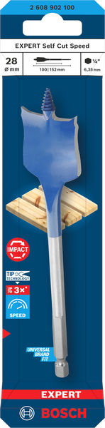 BOSCH EXPERT Self Cut Speed Flachfräsbohrer, 28 x 152 mm