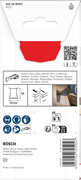 BOSCH AIZ 32 BSPC Holz Tauchsägeblatt, Starlock, 32 x 50 mm