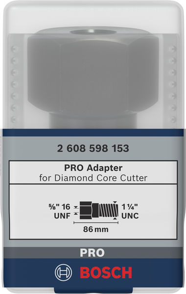 BOSCH Adapter f.Diamantbohrkronen Maschinenseite5/8Zoll 16UNF,Kronenseite1 1/4Zoll UNC BOSCH Adapter f.Diamantbohrkronen Maschinenseite5/8Zoll 16UNF,Kronenseite1 1/4Zoll UNC