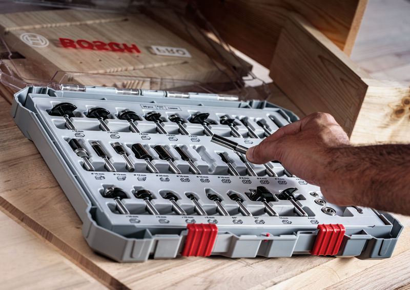 BOSCH PRO Nutfräser-Set, Schaft 8 mm, 6-tlg