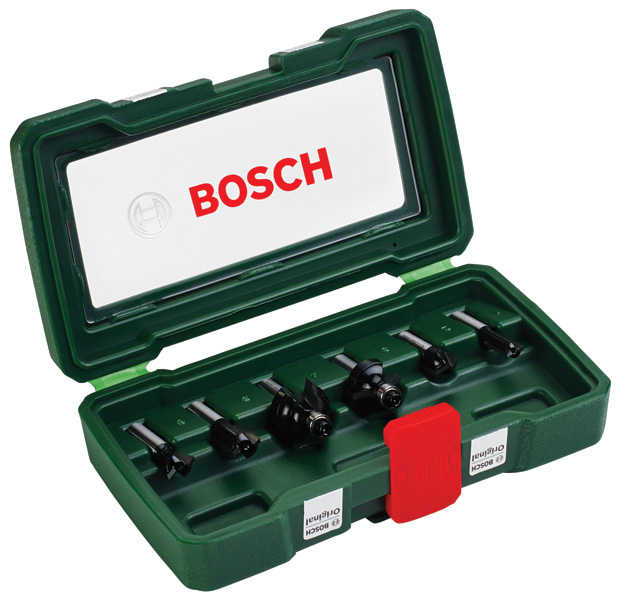 BOSCH 6-teiliges HM-Fräser-Set (8 mm Schaft)