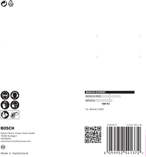 BOSCH EXPERT C470 Schleifscheibe, 115mm, K240, 8 Löcher, 5-tlg.